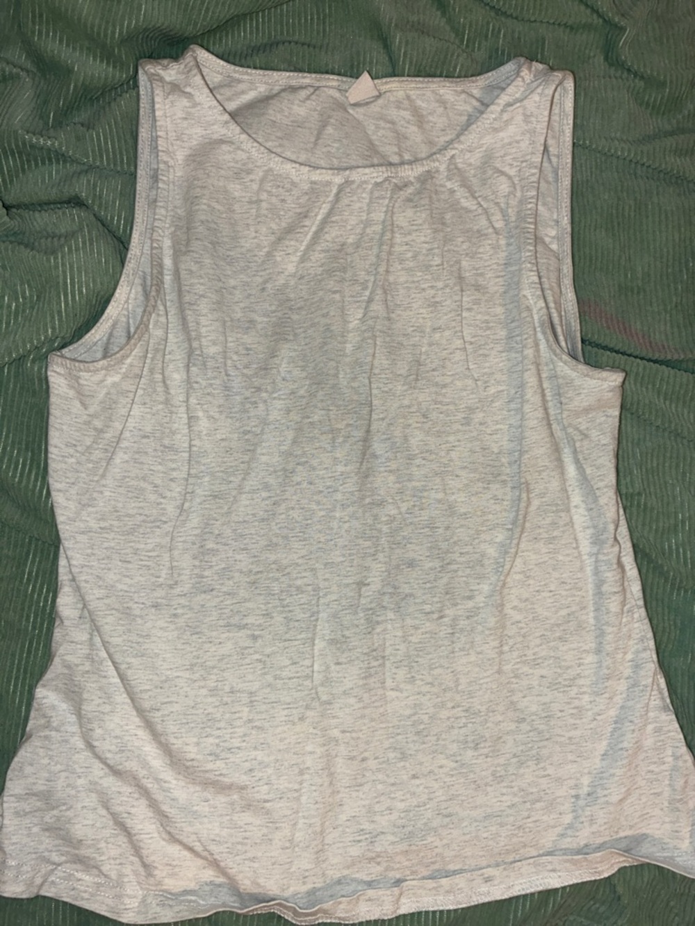Sleeveless Relaxed Tank Top - Light Gray